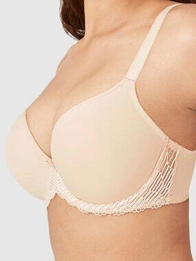 WACOAL La Femme Underwire T-Shirt Bra in Sand Neutral Comfy Size 34DDD
